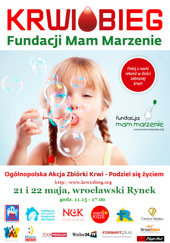 Wrocławski Krwiobieg 2011, dyplom z podziękowaniem dla Praktyki Ortodontycznej OrthoSmile