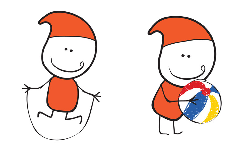 Program „Miasto w Formie” współtworzony przez Miasto Wrocław, ilustracja z krasnalami