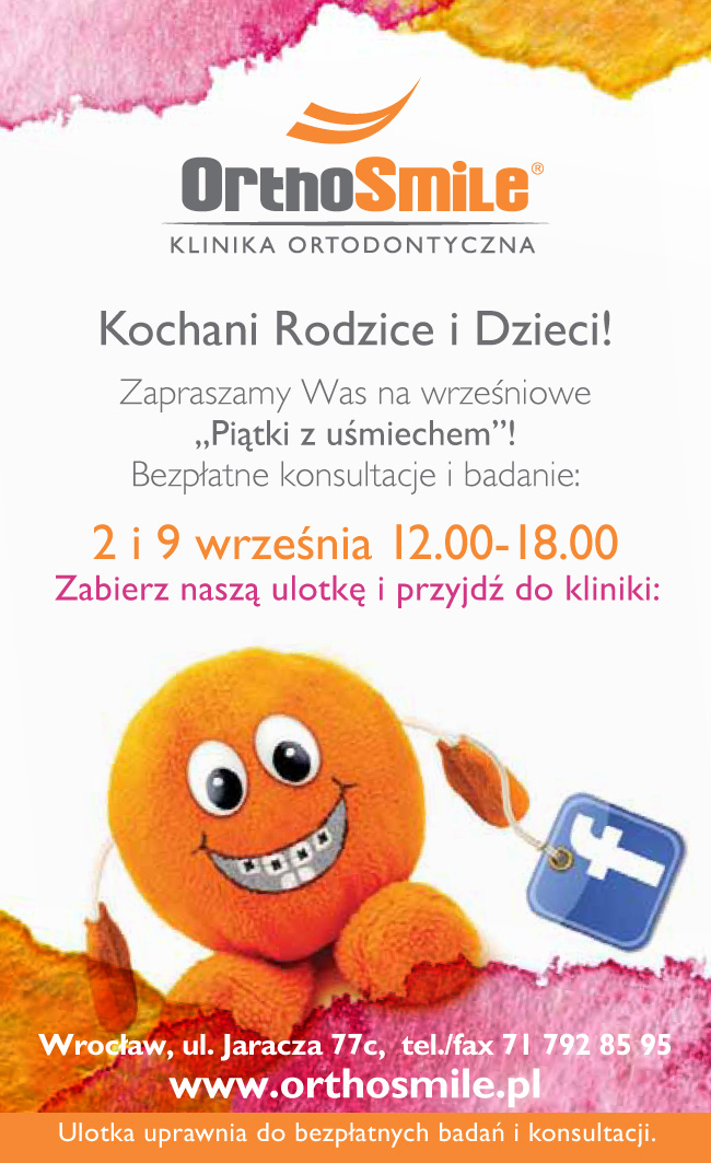 Ulotka „Piątki z uśmiechem” Praktyki Ortodontycznej OrthoSmile