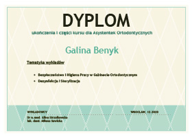 Galina Benyk – dyplom