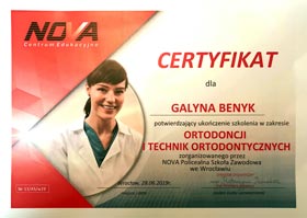 Galina Benyk – dyplom