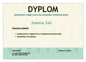 Joanna Sarna – dyplom