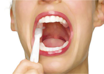 instruktaż higieny, jak myć zęby, higiena jamy ustnej, mycie zębów, ilustracje zdrowy uśmiech
